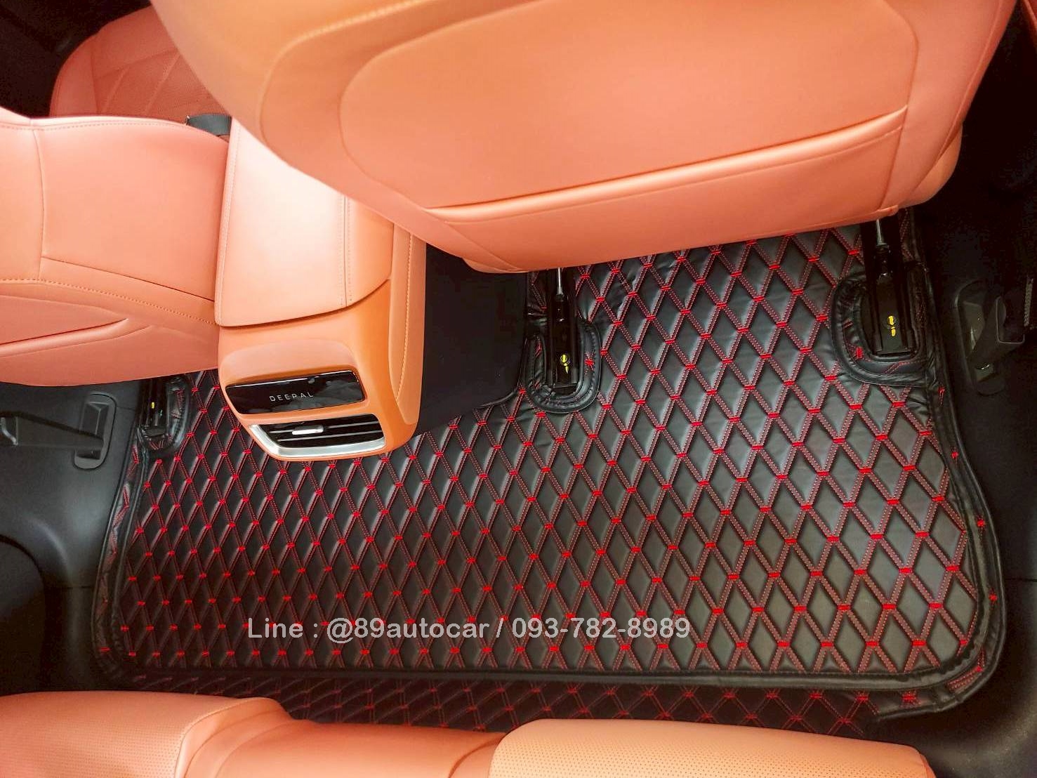 พรมรถยนต์ Deepal S05 ปูพรมVVIP ด้ายคู่ สีดำด้ายแดง เต็มคัน 6 ชิ้น