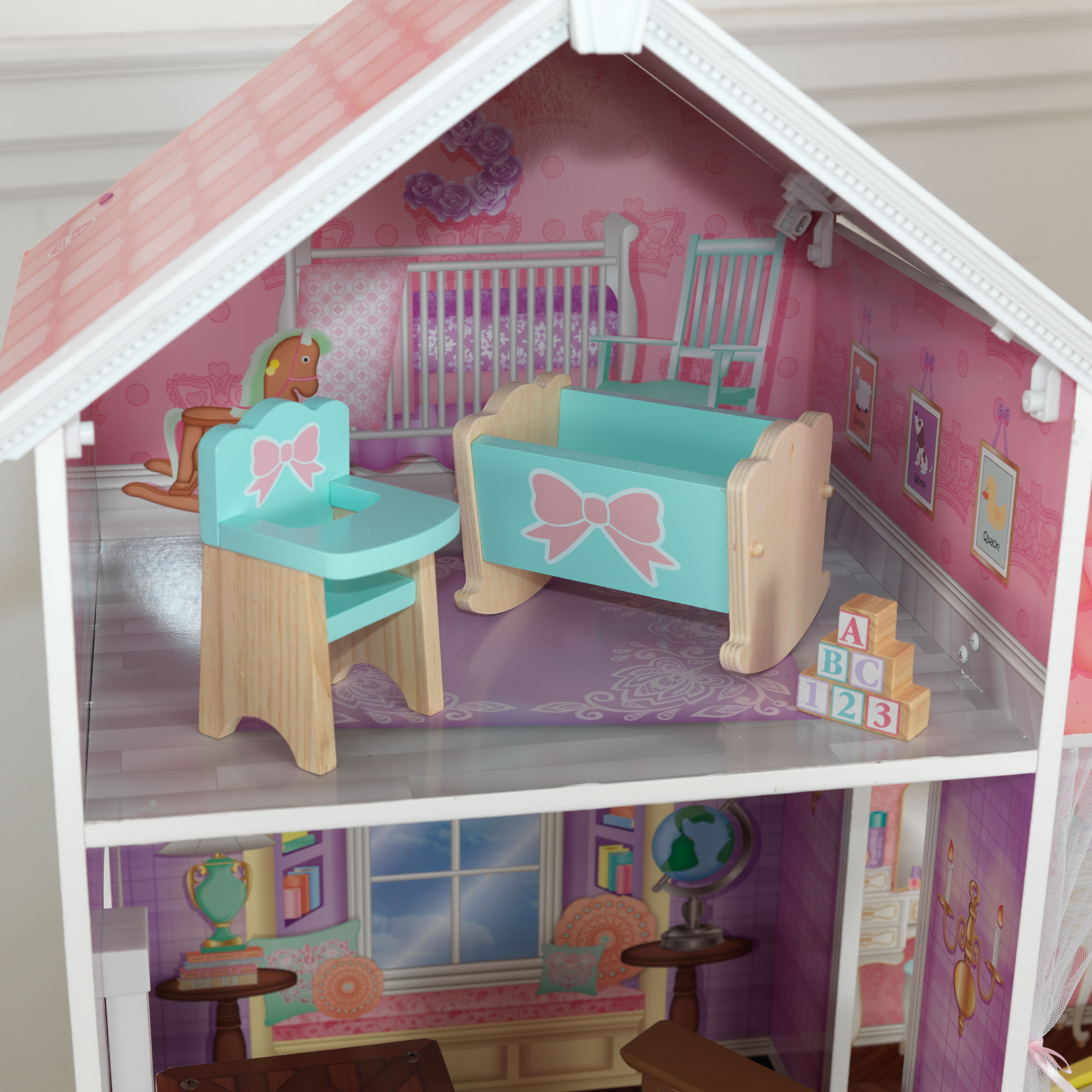 KidKraft Country Estate Dollhouse with 31 Accessories บ้านตุ๊กตาคฤหาสน์ในเมือง หลังใหญ่ มาพร้อมกับเฟอร์นิเจอร์31ชิ้น มีเสียงและไฟเวลาเล่น
