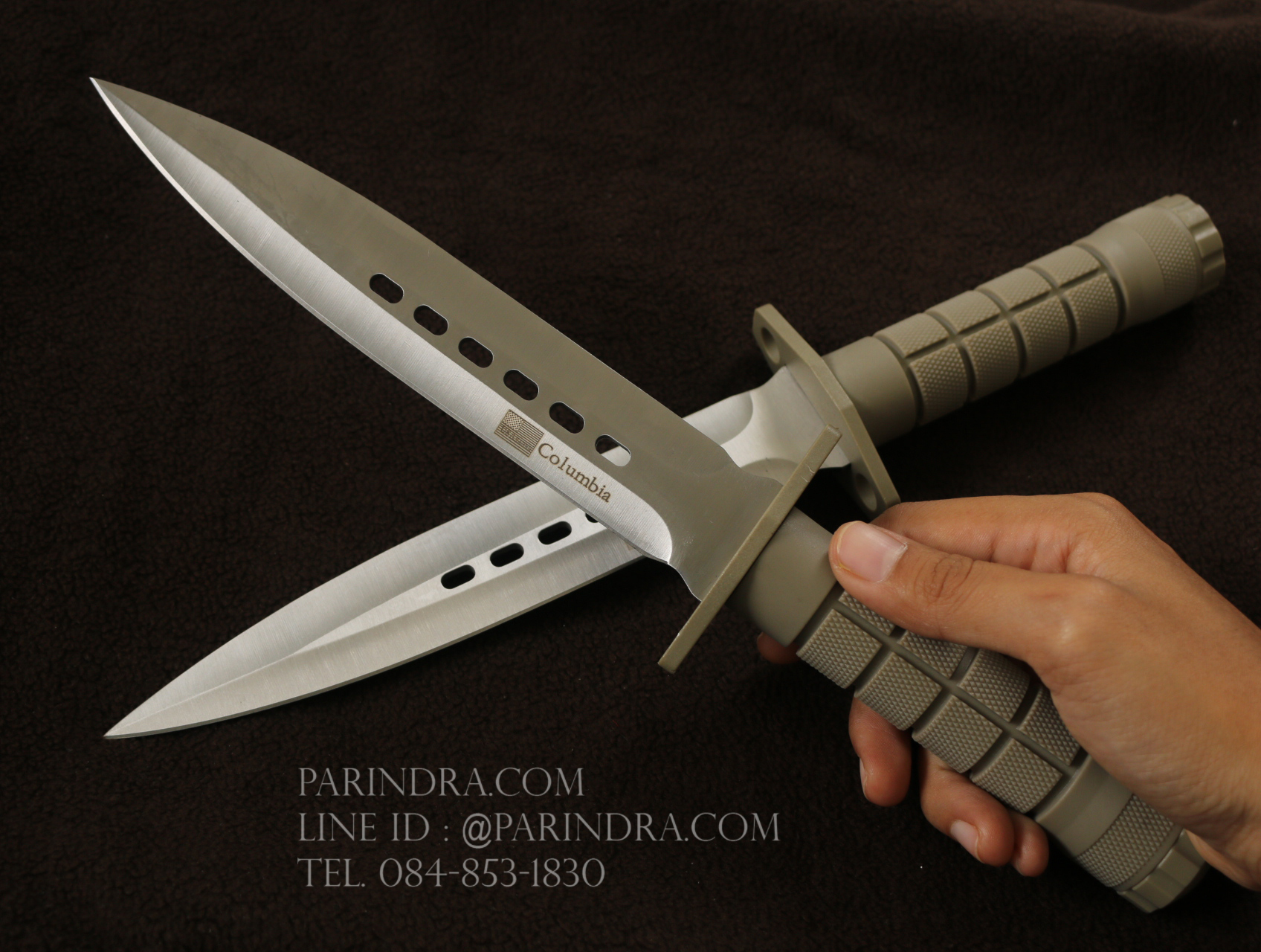 มีดใบตาย Columbia Tactical คมเดียว ถอดด้ามได้