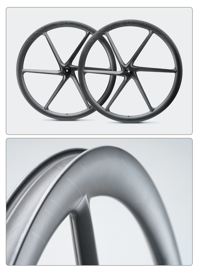 ล้อคาร์บอน VCYCLE EKW166, VIKING 6 แฉก 40 มม. – น้ำหนักเบา แข็งแรง รองรับ Tubeless | แบรนด์เยอรมัน รองรับ 12สปีด