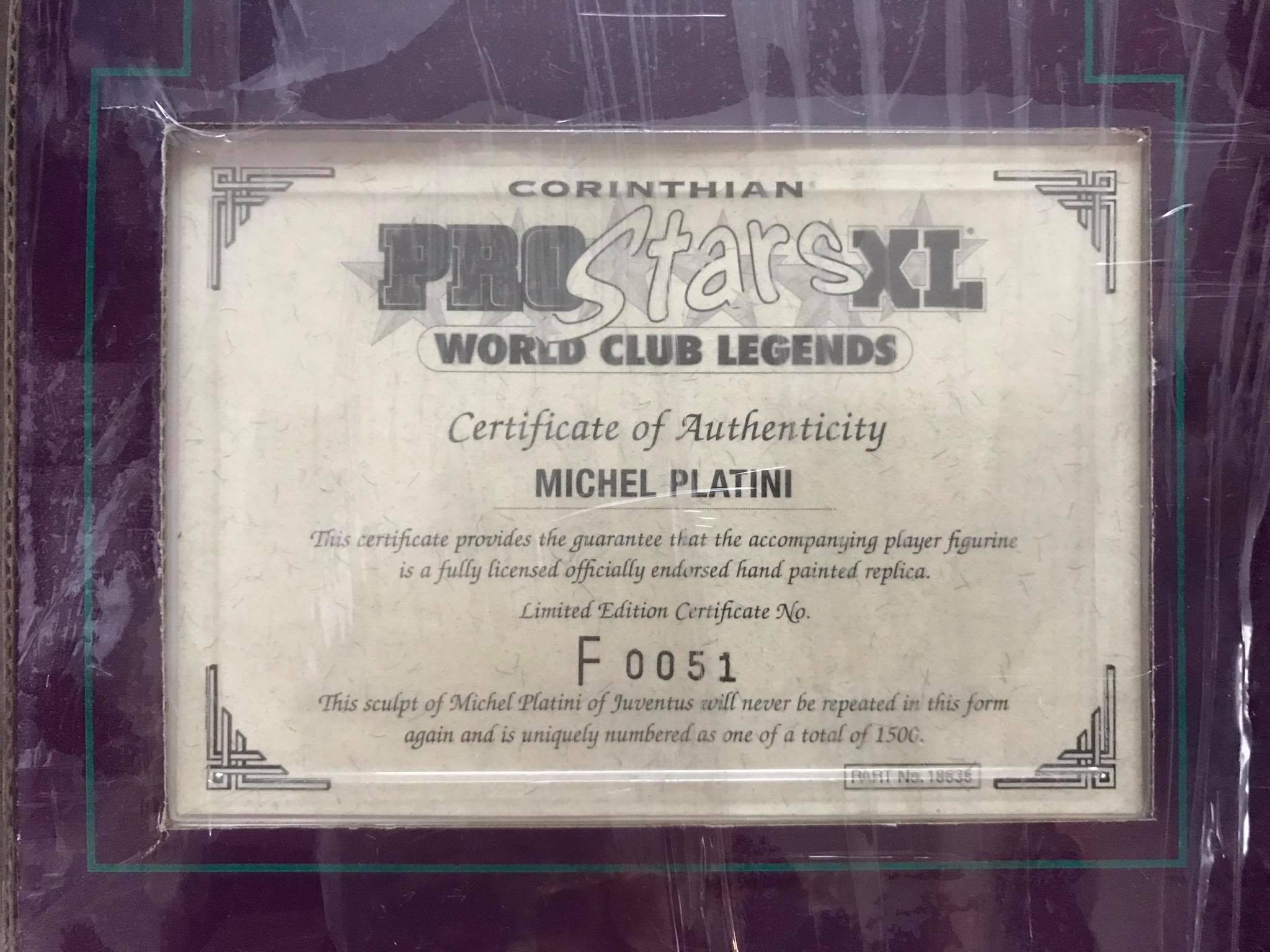 ตุ๊กตาโมเดลนักฟุตบอล ม.พลาตินี่ สโมสรยูเวนตุส โครินเธียน โปรสตาร์ - ProStars XL World Club Legends Series ใหม่ / M.PLATINI JUVENTUS Football Club Corinthian ProStars Football Figure - ProStars XL World Club Legends Series NEW