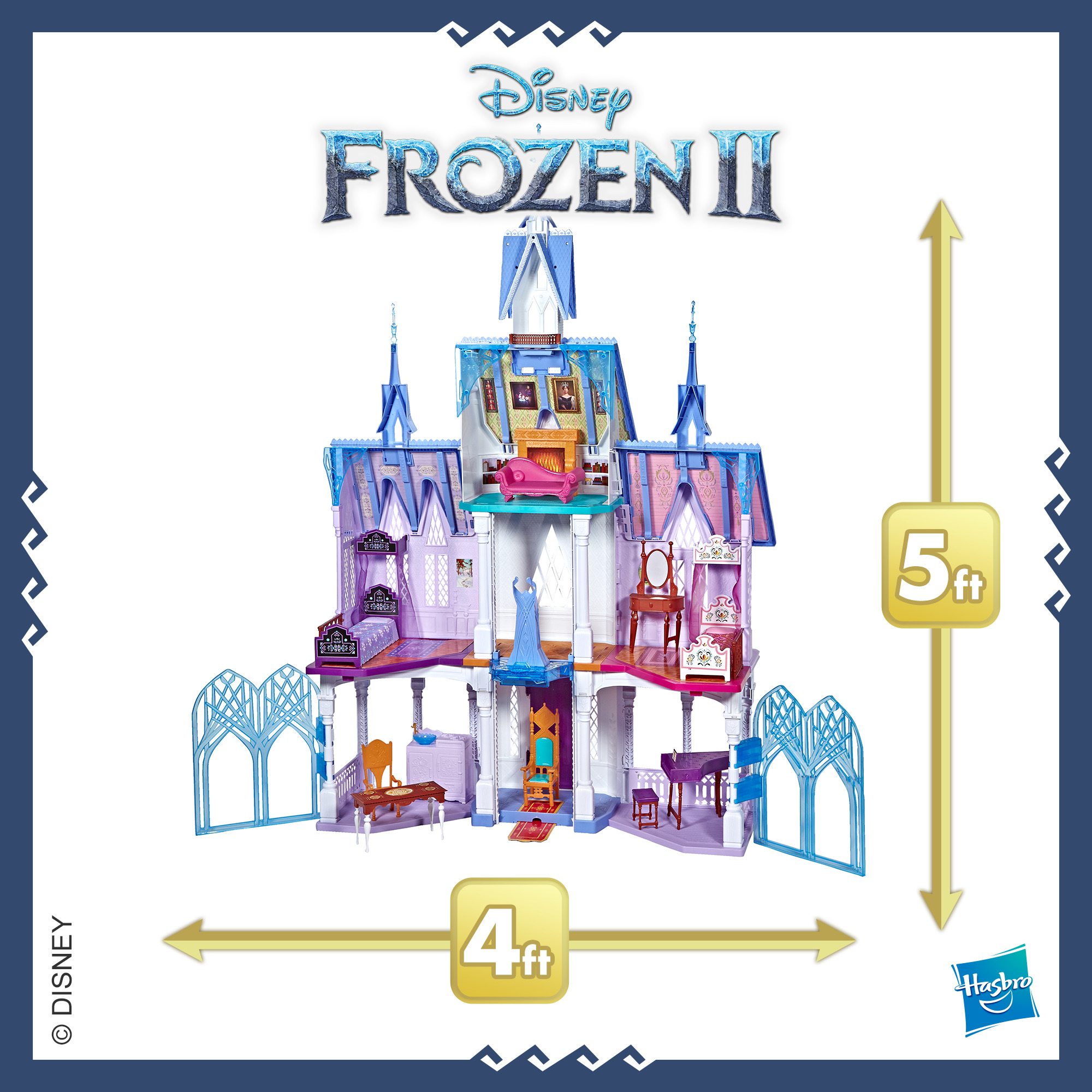 ปราสาทตุ๊กตา อเรนเดล มีไฟและระเบียงเคลื่อนที่ได้ จาก โฟรเซ่น 2 Disney Frozen 2 Ultimate Arendelle Castle Playset with Lights and Moving Balcony