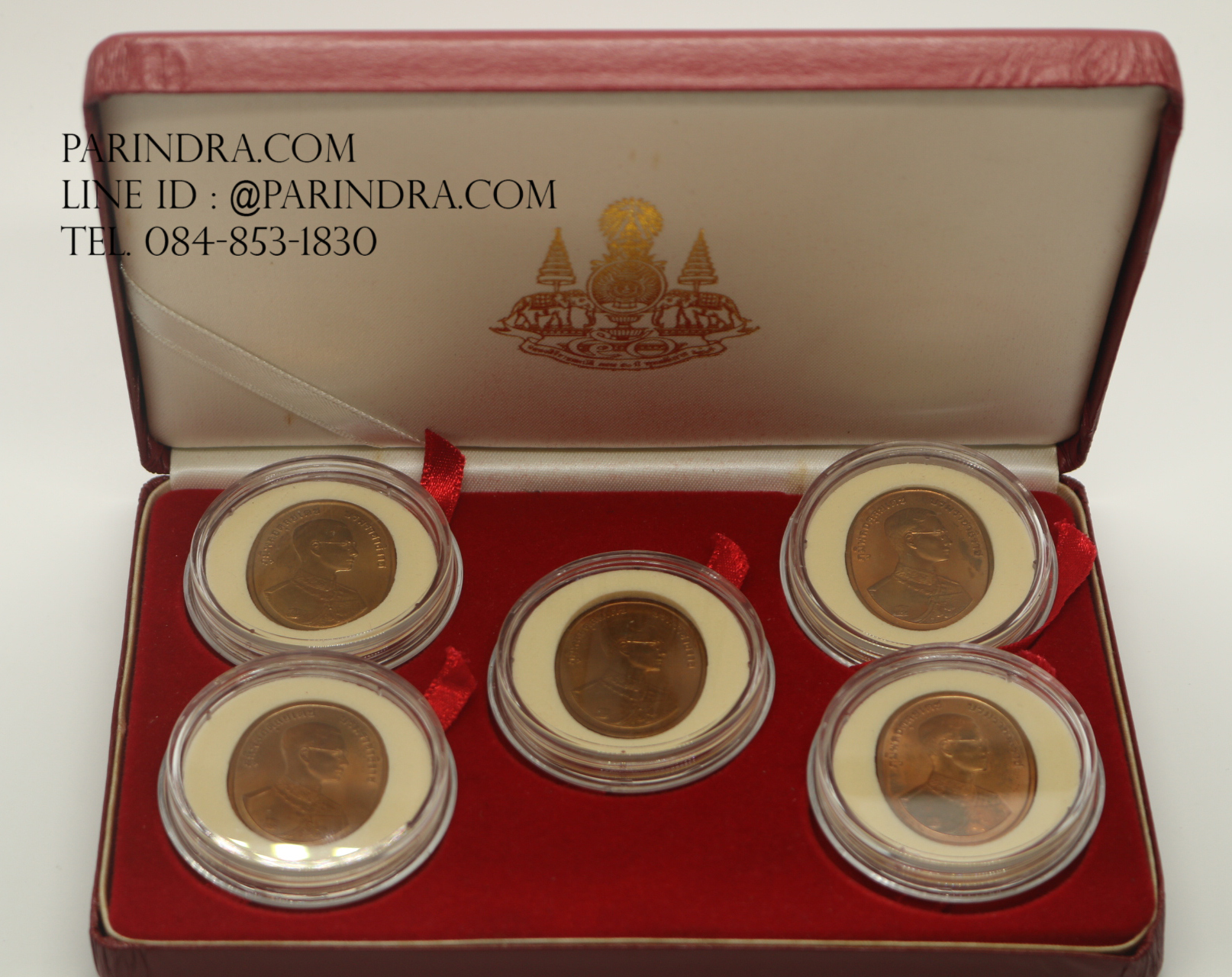 เหรียญรัชกาลที่ 9 ชุดเหรียญพระพุทธปัญจภาคี ในพระราชพิธีกาญจนาภิเษก ครบ 5 แบบ ปี 2539 เนื้อทองแดง ผิวเดิม เหรียญแท้ 100%