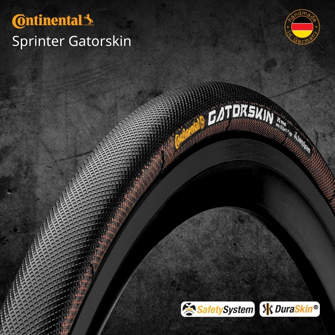 ยางเสือหมอบ ยางฮาฟ Continental Sprinter Gatorskin Tubular Bike Tyre (28*/25mm)