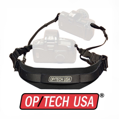 OPTECH / USA REPORTER STRAP, BLACK/BL สายสะพายกล้องแบบ Reporter สีดำ มีสายแยกสำหรับต่อกล้องได้ 2 ตัว ประกันศูนย์ 5 ปี ราคาส่ง ส่งฟรีems