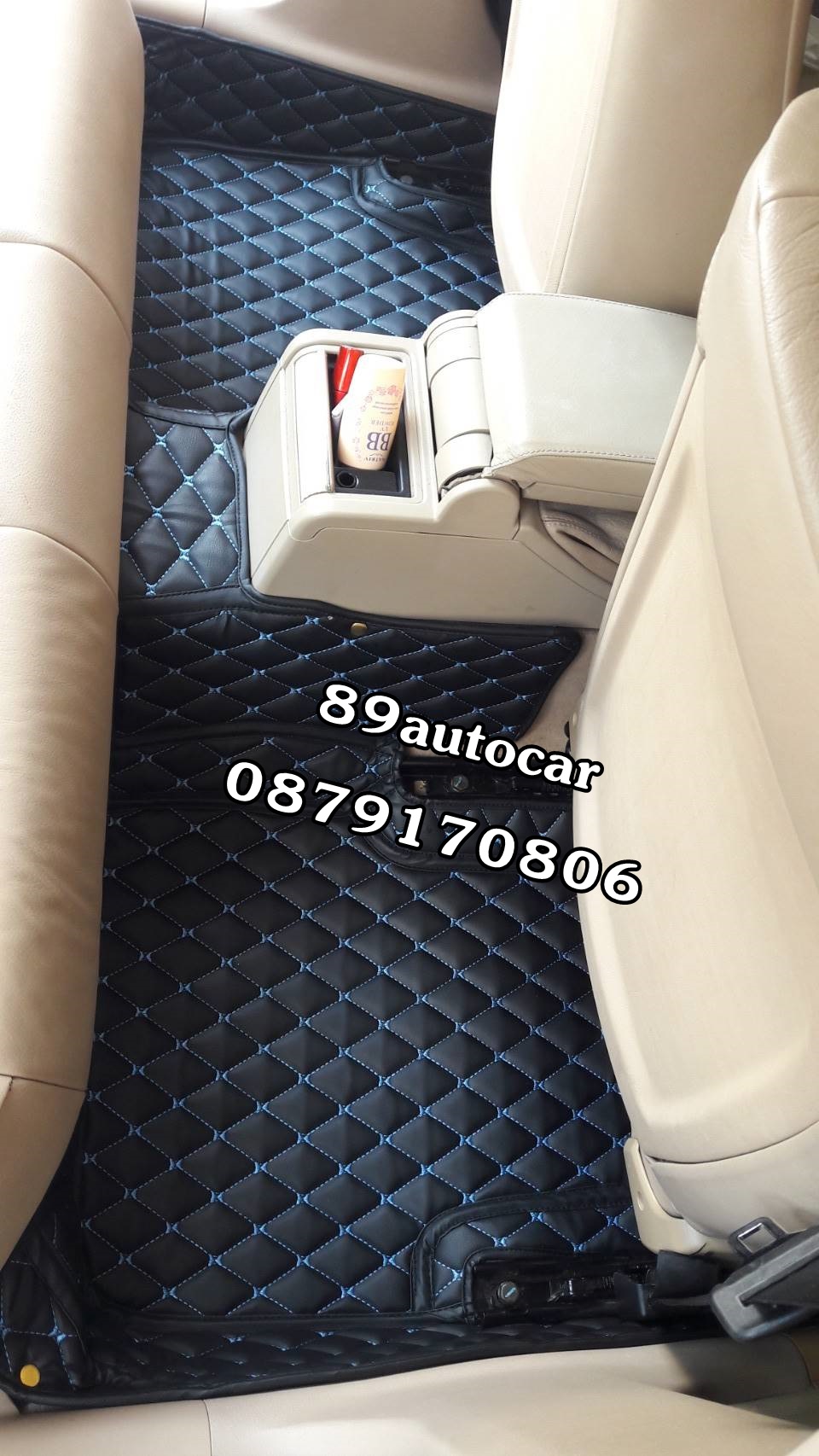 พรมรถยนต์ พรม6ดี ปูพื้น BMW 323i E46 สีดำด้ายฟ้า เข้ารูป