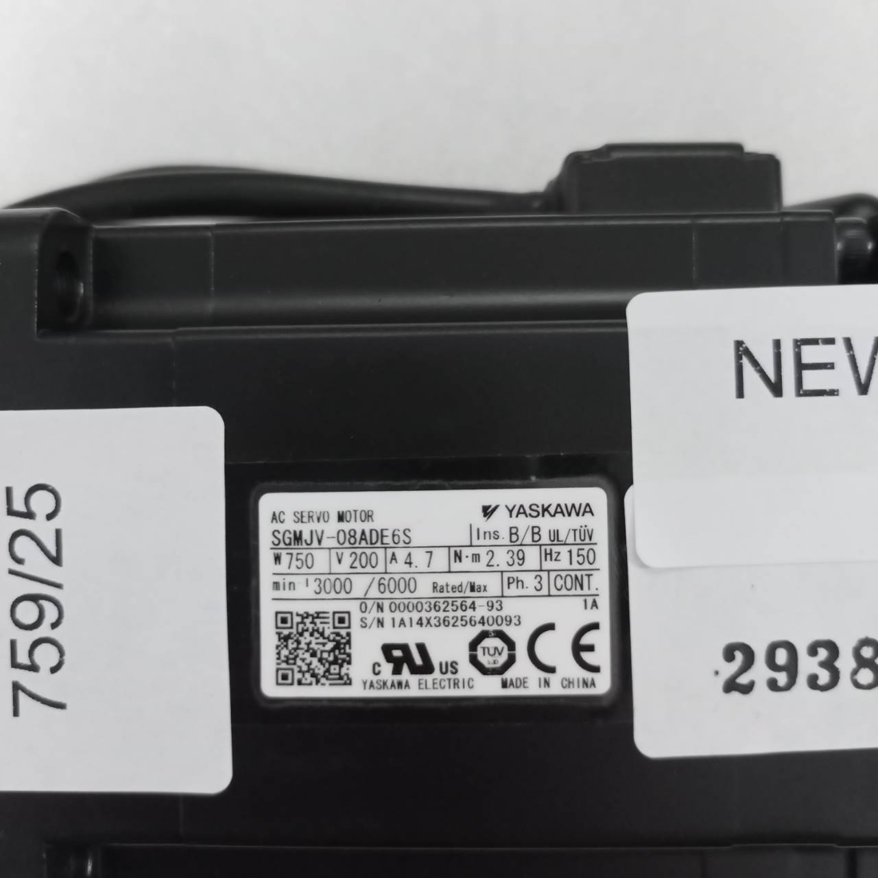 SGMJV-08ADE6S SERVO MOTOR " YASKAWA "