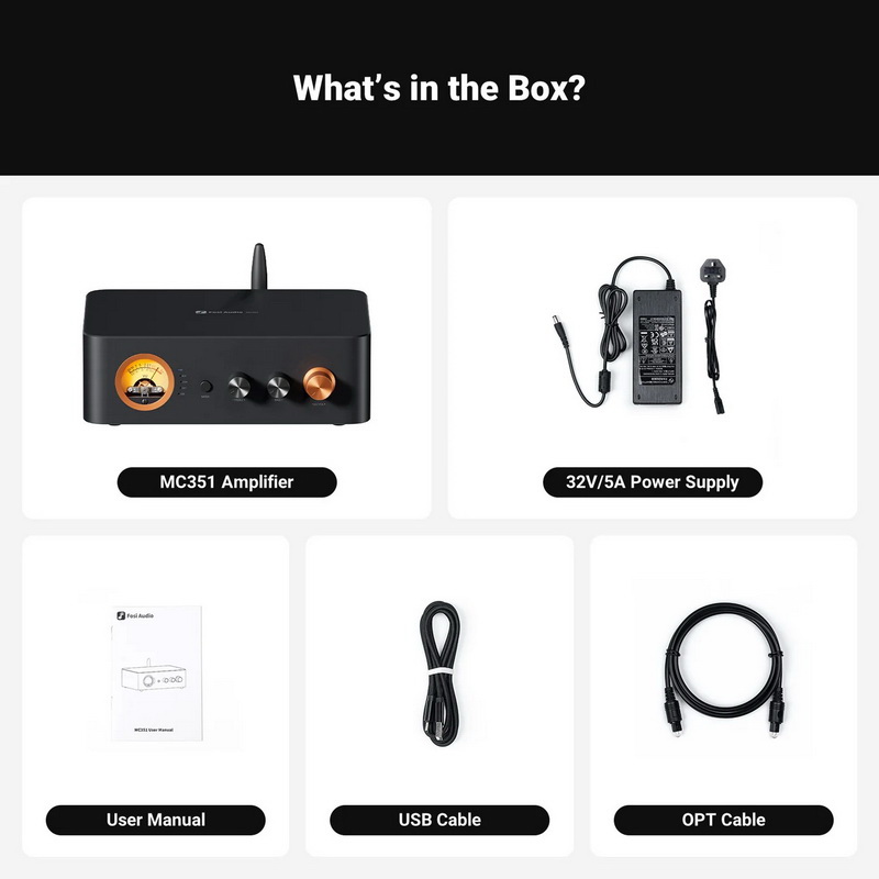 Fosi AudioMC351 DAC/AMP 2.1 แชนเนล พร้อม VU Meter และ Bluetooth กำลังขับสูง ให้เสียงอันยอดเยี่ยม ประกันศูนย์ไทย