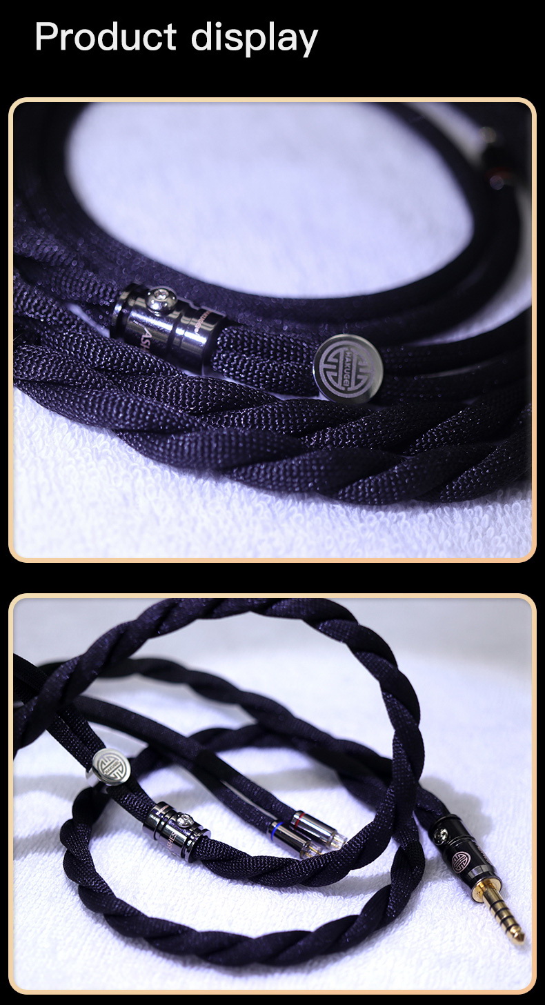 ขาย Hakugei Ashes สายอัพเกรดหูฟัง ทองแดง 6N OCC ผลึกเดี่ยวแบบ Litz