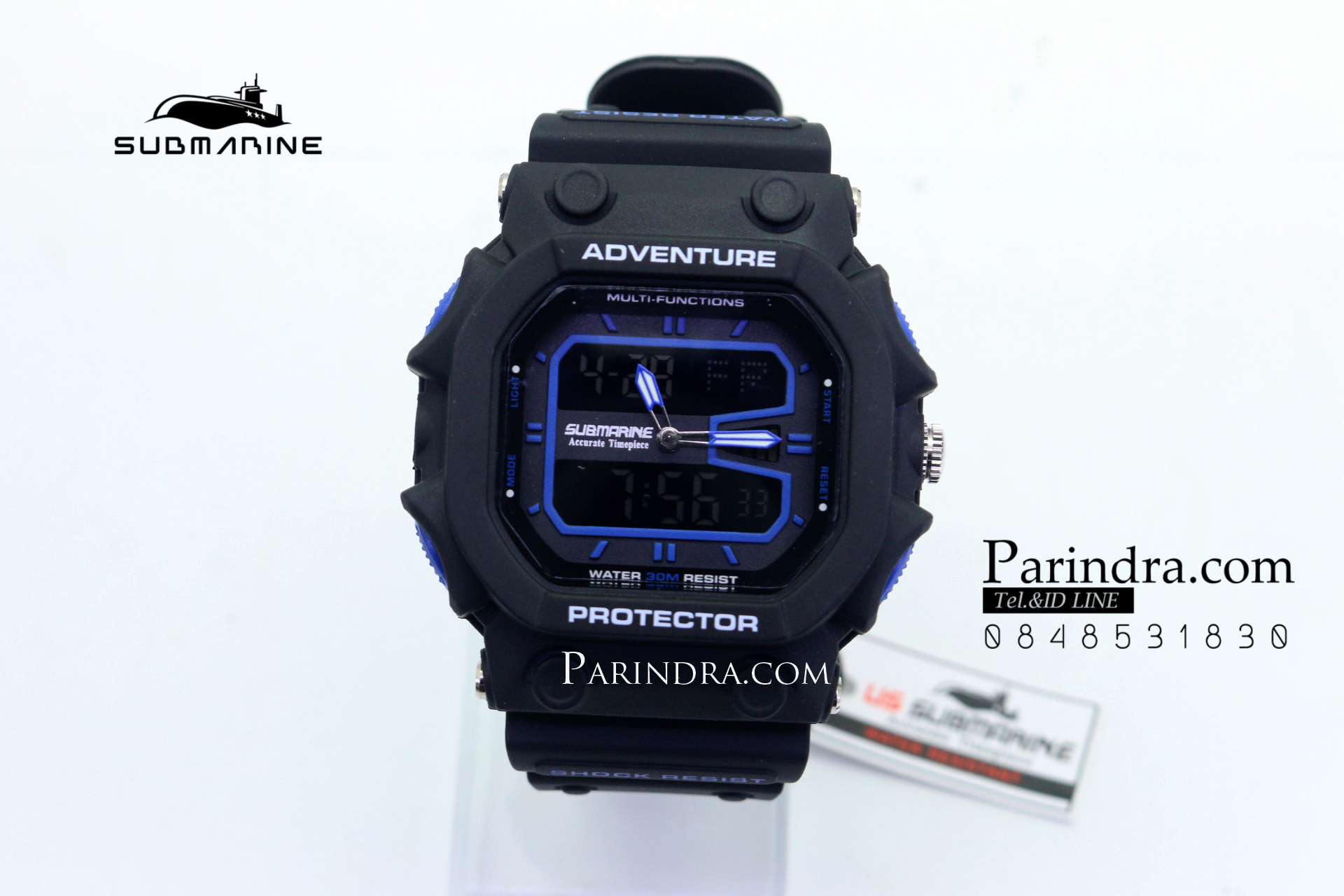 นาฬิกา US submarine รุ่น TP3134M สีดำตัดน้ำเงิน จอดำ