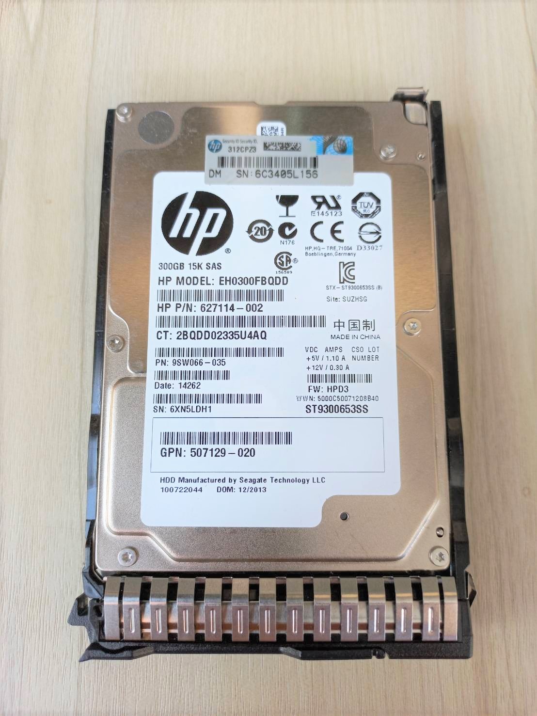 627117-B21, 627195-001, 627114-002 HP 300-GB 6G 15K 2.5 DP SAS.