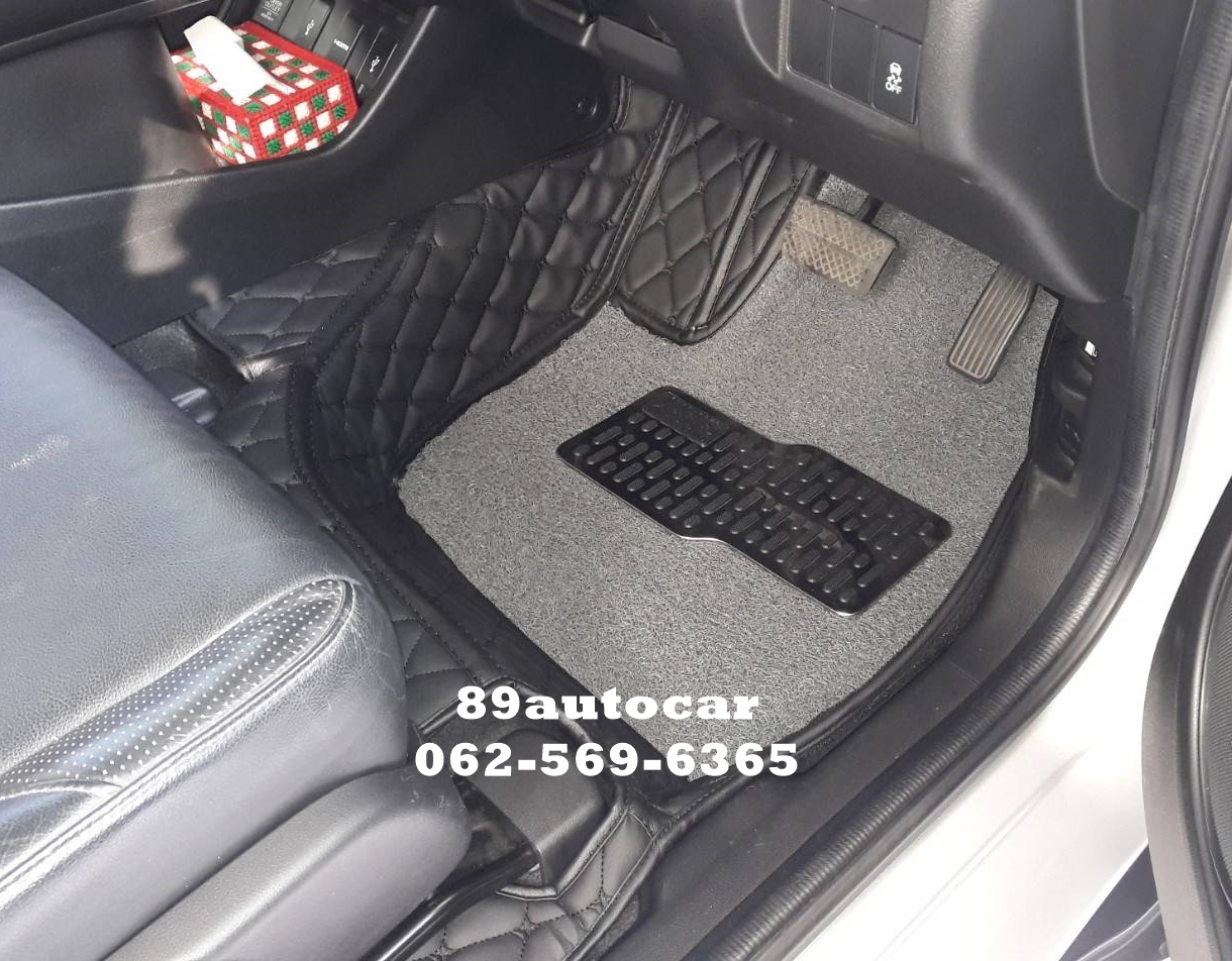 พรมรถยนต์ Honda HR-V พรม8D สีดำ + ไวนิลดักฝุ่นสีเทา