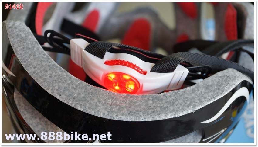 หมวกจักรยาน Roswheel พร้อมไฟ LED (91418) ดำเหลือง ดำคาบอน ชมพู