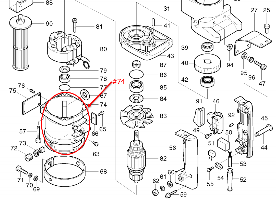 เสื้อฟิลคอยล์ แย้ก Makita มากีต้า่ HM1201 [#74]