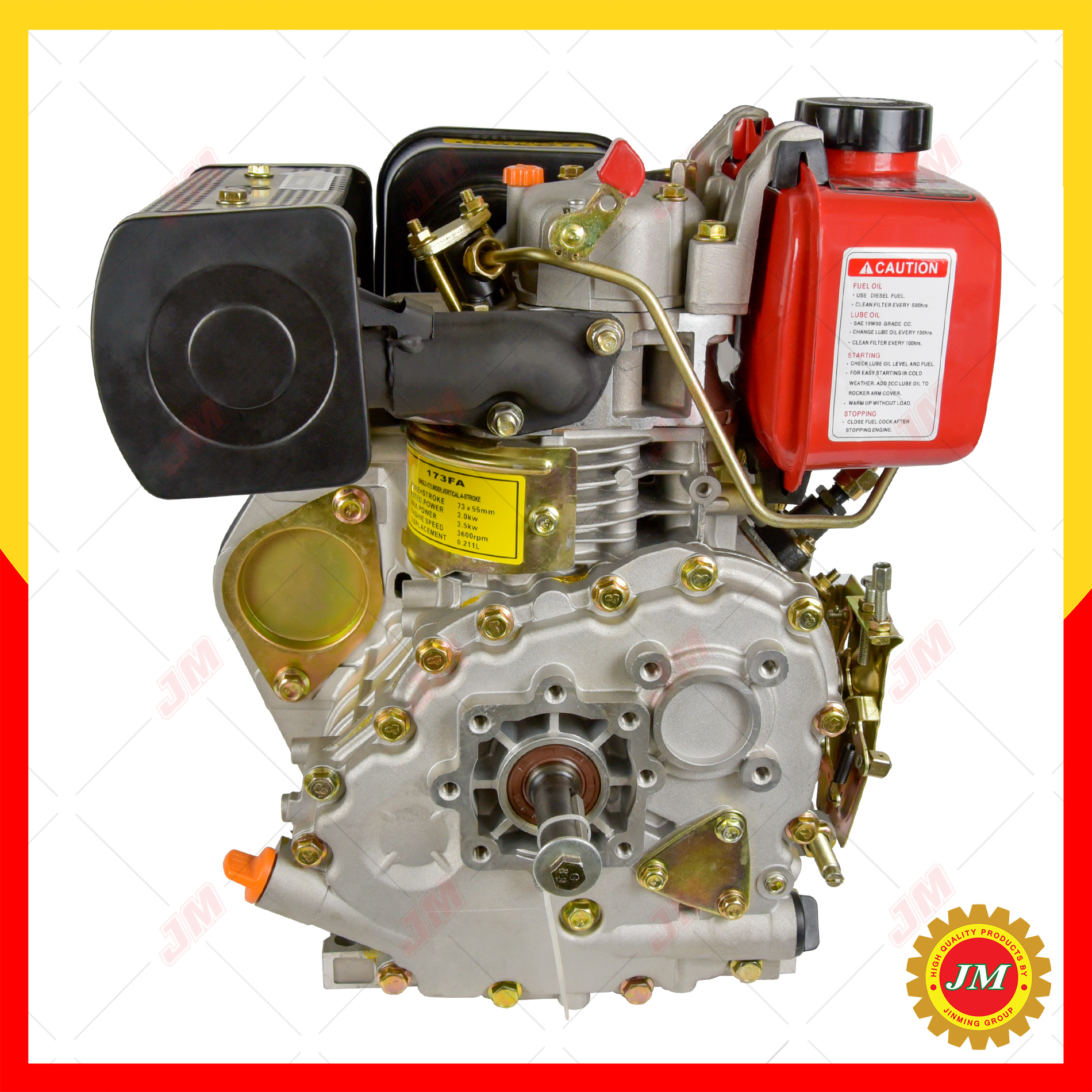 เครื่องยนต์ดีเซล TOKUTA 173F 6HP สูบตั้ง เครื่องยนต์ดีเซลเอนกประสงค์