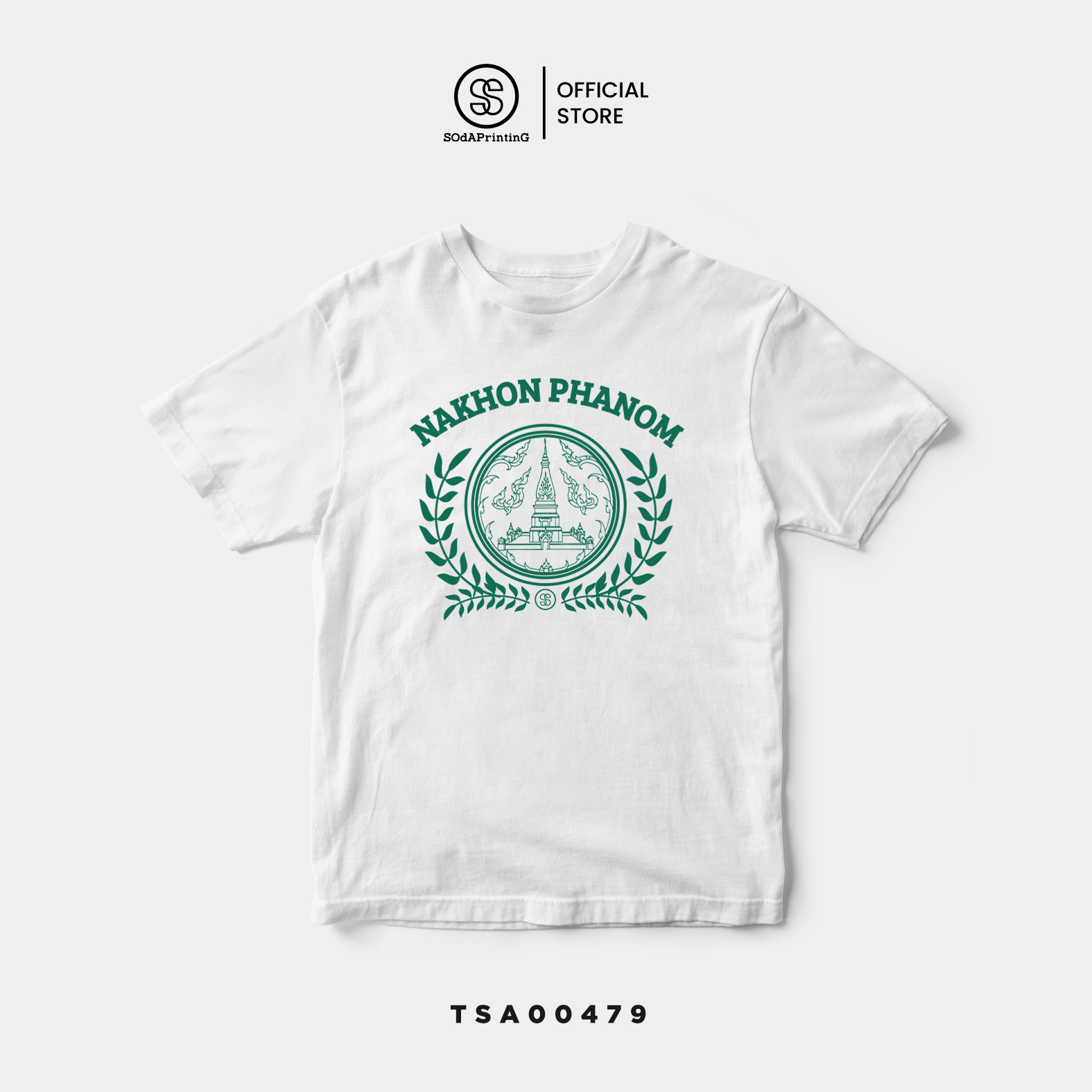 เสื้อยืด พิมพ์ลาย ตราสัญลักษณ์จังหวัดนครพนม Nakhon Phanom รหัส TSA00479 #ตราสัญลักษณ์จังหวัด #SOdAtee #SOdAPrintinG