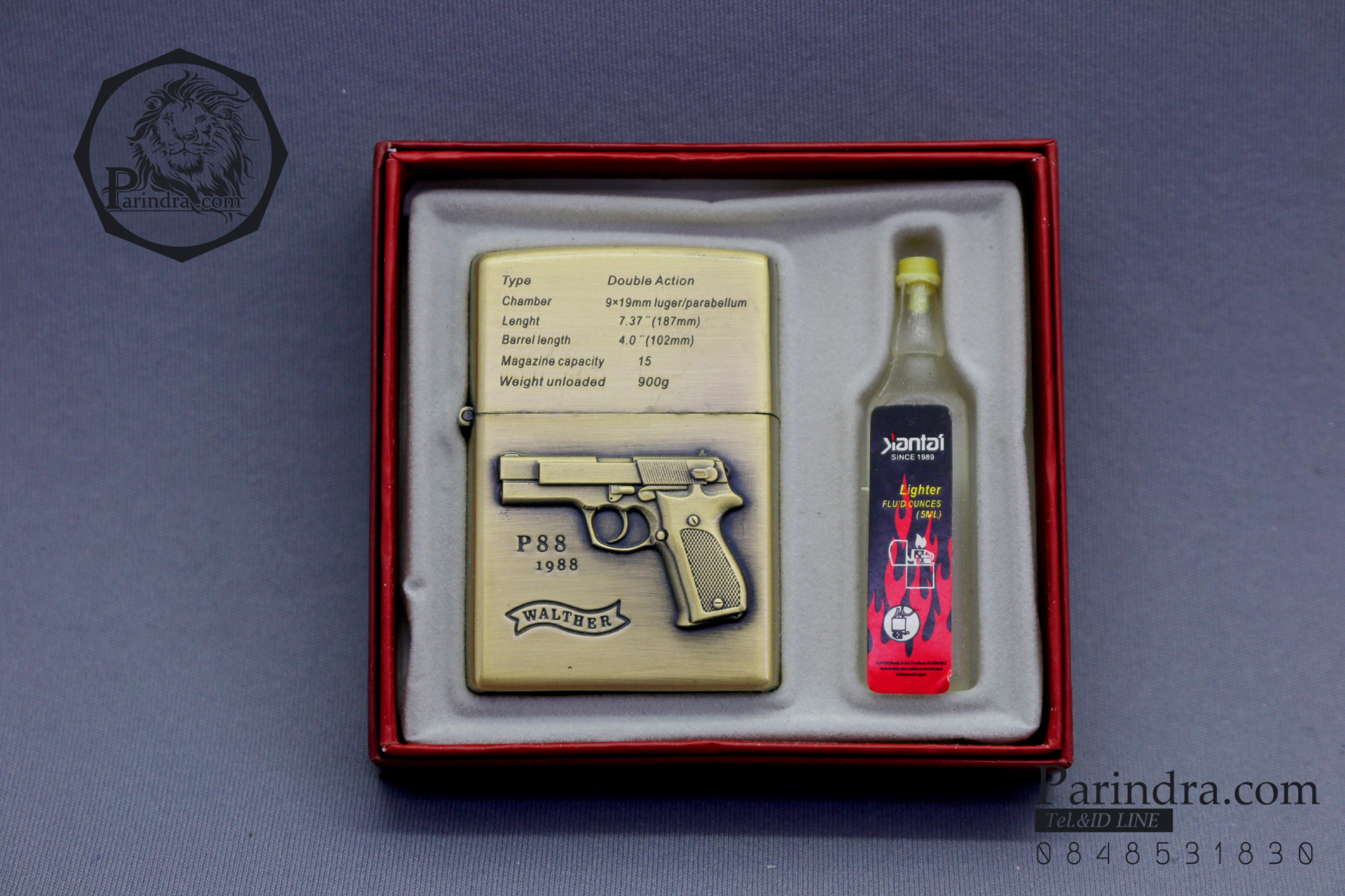 ไฟแช็คน้ำมันลาย ปืนพก Walther P88 ปี 1988 คลาสสิก