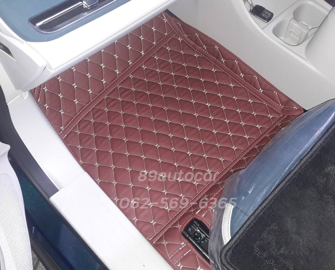 พรมปูพื้นรถยนต์ GWM Ora Goodcat ปูพรม6D สีแดงไวน์ เต็มคัน