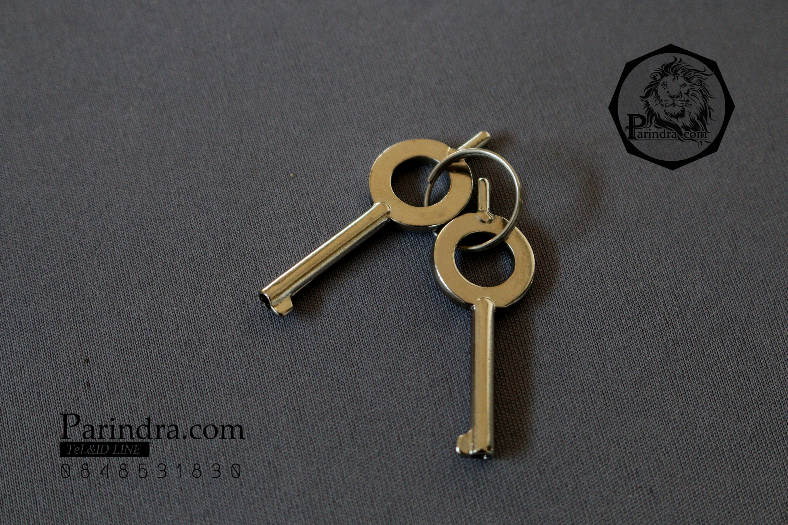 กุญแจมืออย่างดี แบบเดียวกับตำรวจใช้ Handcuffs Double Lock ทนทาน มีกุญแจให้สองดอก