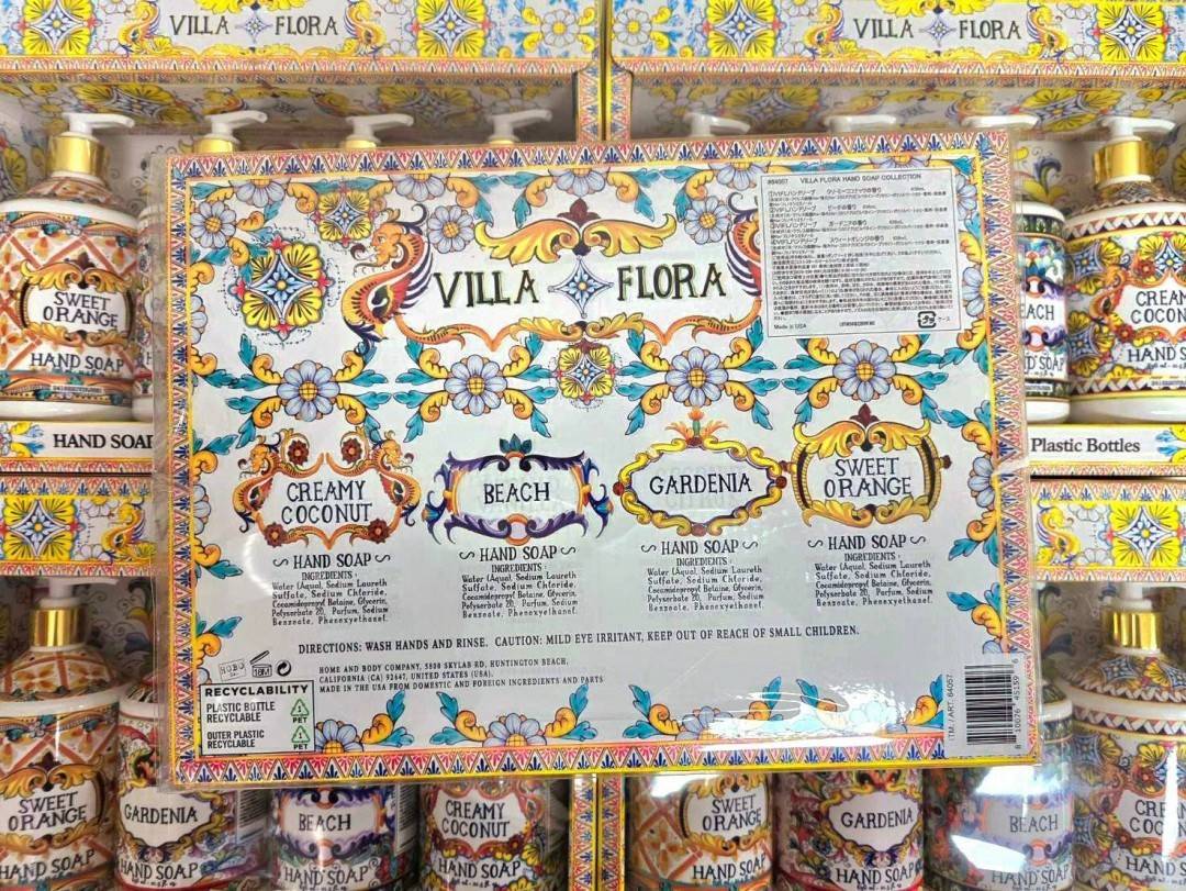 HAND SOAP VILLA FLORA COLLECTION เซตสบู่ล้างมือขนาด 636 ml (Set of 4) "Made in USA"
