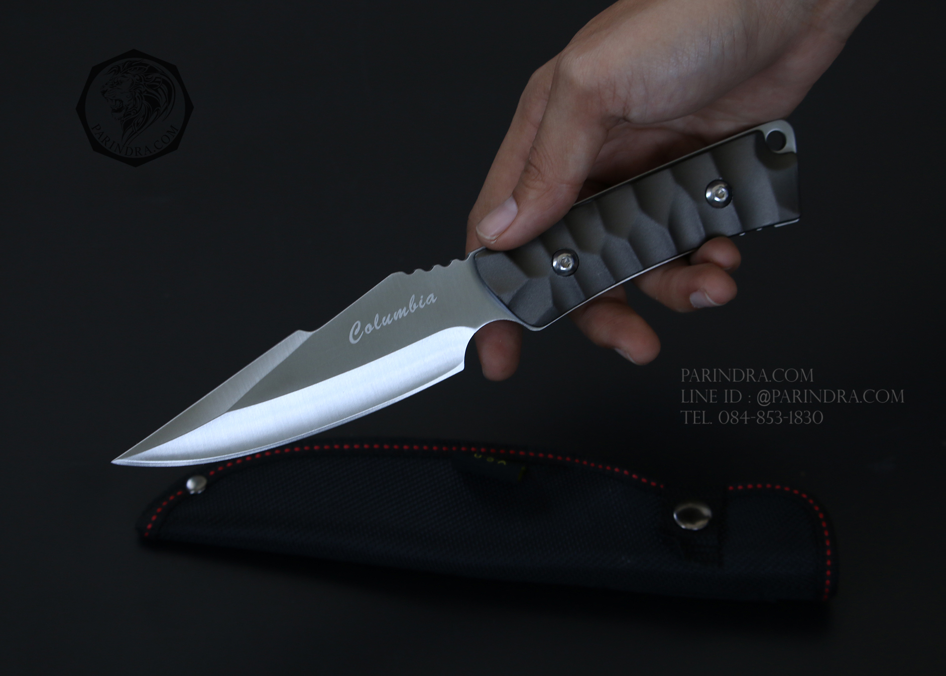 มีดใบตาย COLUMBIA รุ่น K605A ใบมีดสีเงิน ปลายแหลม ขนาด 9 นิ้ว