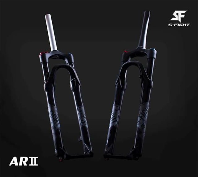 โช๊คลม S-FIGHT AR2 AIR FORK ยุบ 100มม, S518 คอเทเปอร์, แกน 9mm, 29er 2019