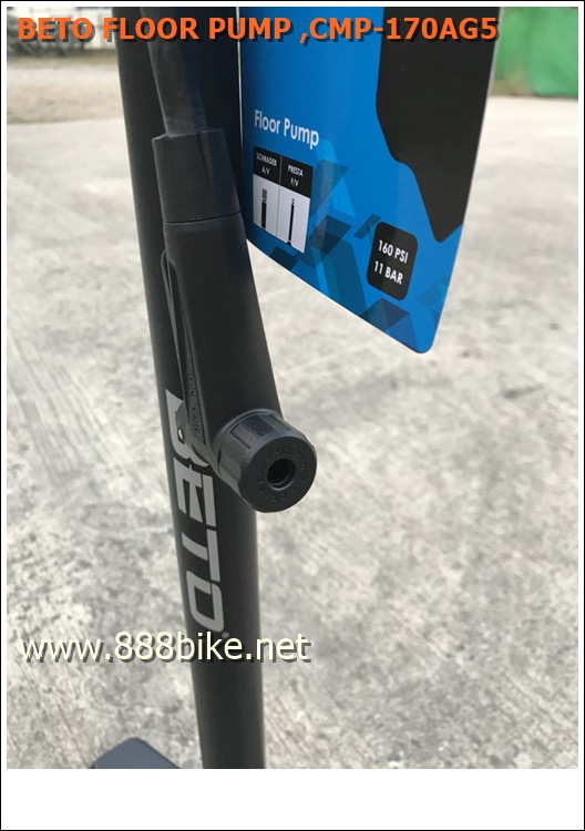 BETO สูบตั้งพื้น เบโต้ กระบอกอัลลอยด์ สีดำ หัวออโต้ AH Head ,AV-FV มีเกจ์,CMP-170AG5 ,PSI-160