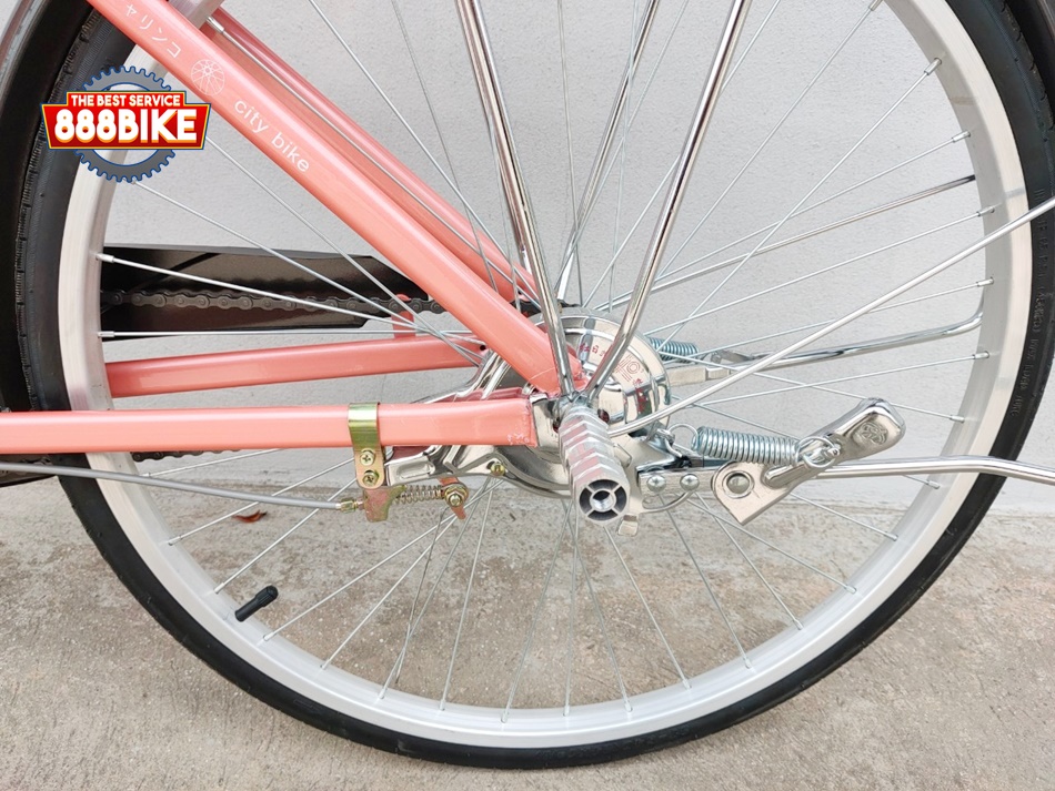 จักรยานแม่บ้าน OSAKA RHINO CITY BIKE พร้อมตะกร้า ไม่มีเกียร์ ล้อ24นิ้ว