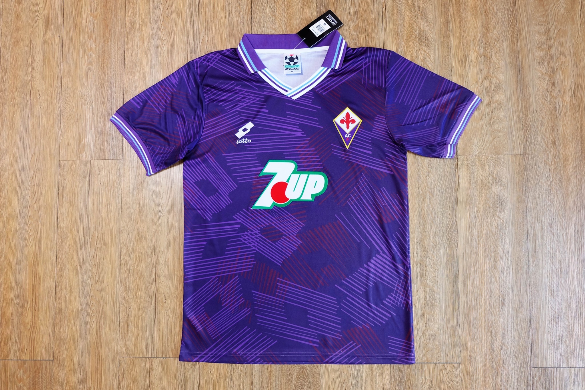 Fiorentina 1992/93 Vintage Jersey เสื้อฟุตบอลฟิออเรนติน่า 7Up