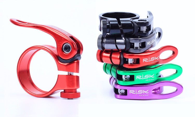 รัดหลักอาน RISK alloy Quick release seatPOST clamps 31.8,34.9mm. ,K92 แบบปลดเร็ว