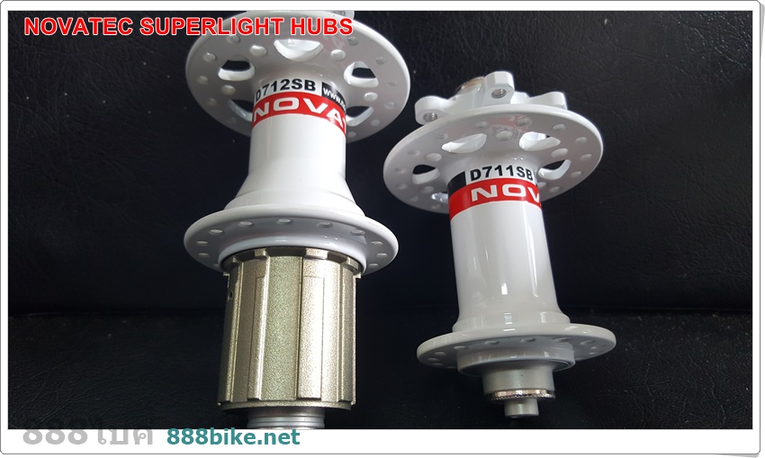 ดุมเสือภูเขา "NOVATEC" ดุมดิส หน้า/หลัง SuperLight FHD711/RHD712, 6 รู, 32H,