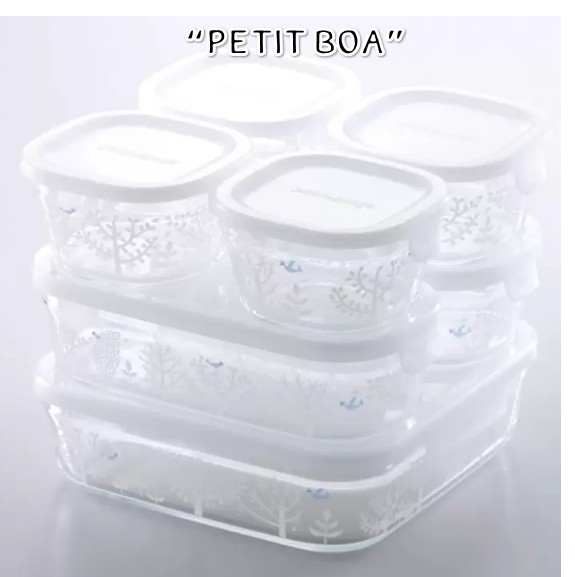 Iwaki 7 Pieces Per Set เซ็ตกล่องอาหาร ทนความร้อนได้ มี 7 อันต่อ Set