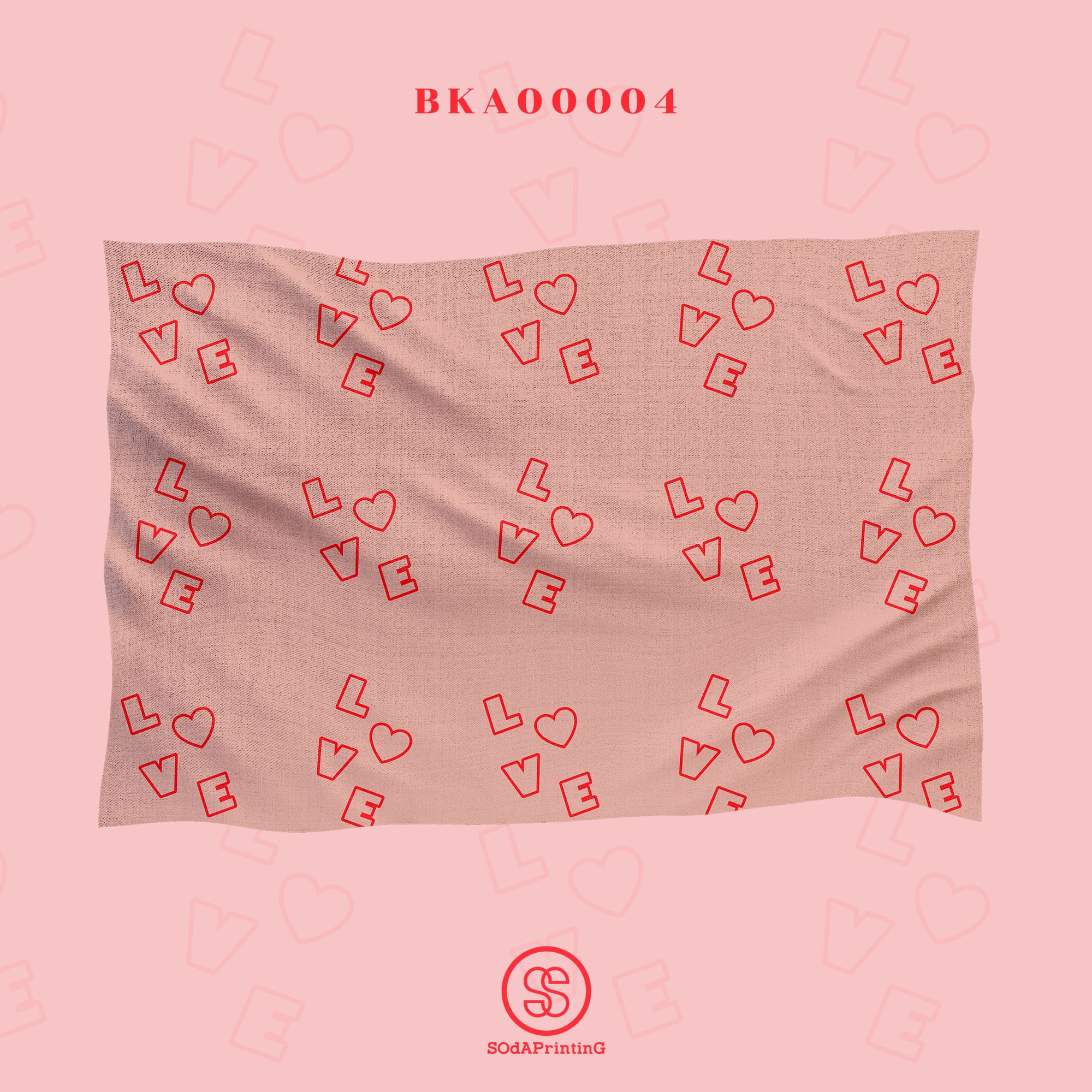 ผ้าห่มอเนกประสงค์ พิมพ์ลาย LOVE II รหัส BKA00004 #SOdAblanket #SodAhome