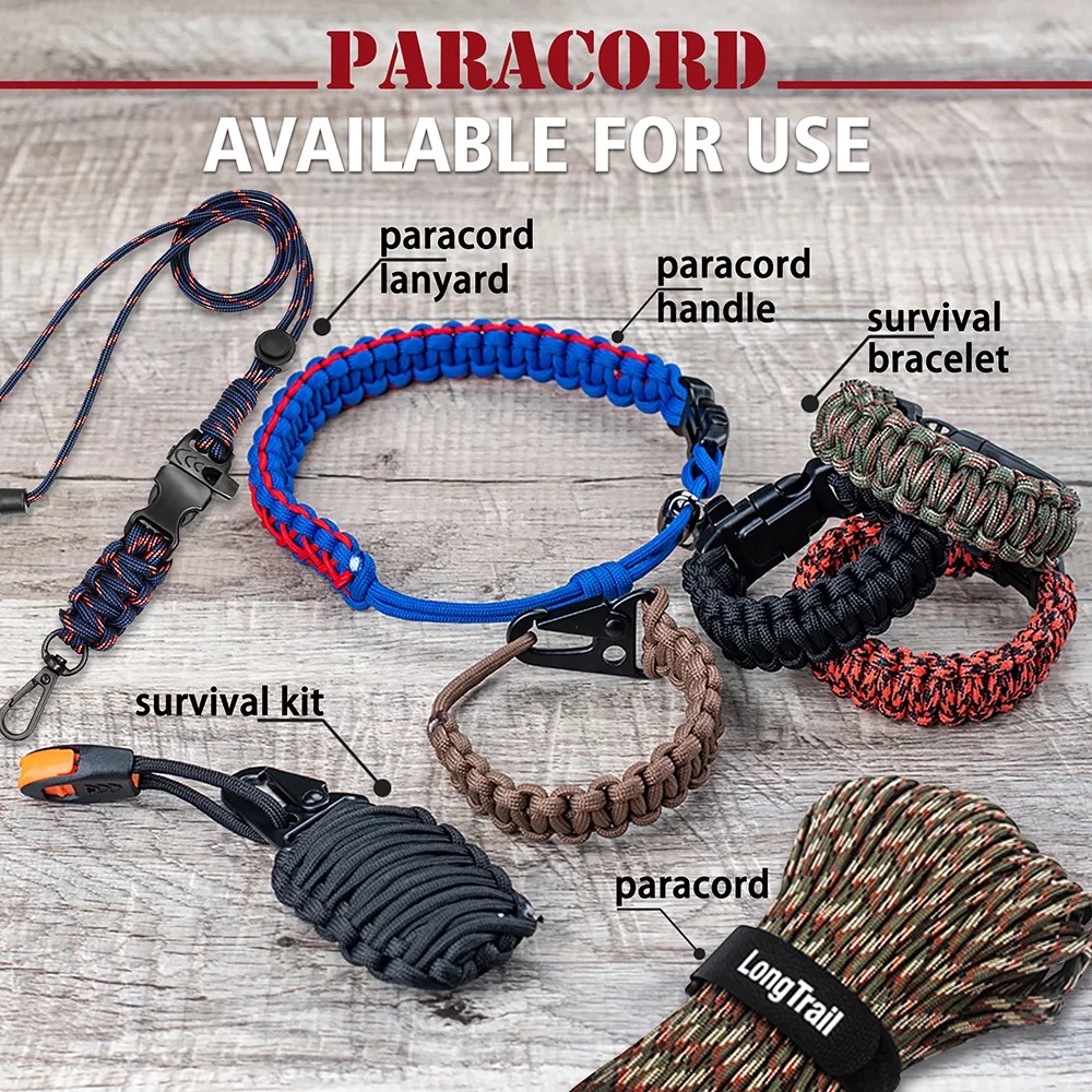 เชือกพาราคอร์ด PARACORD 550 คุณภาพสูง # DARK COFFEE ใช้ได้งานได้เอนกประสงค์
