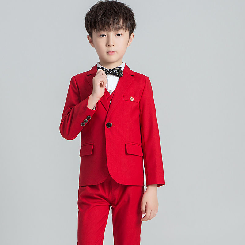 Pre-order ชุดสูทเด็กชาย สีแดง สากล