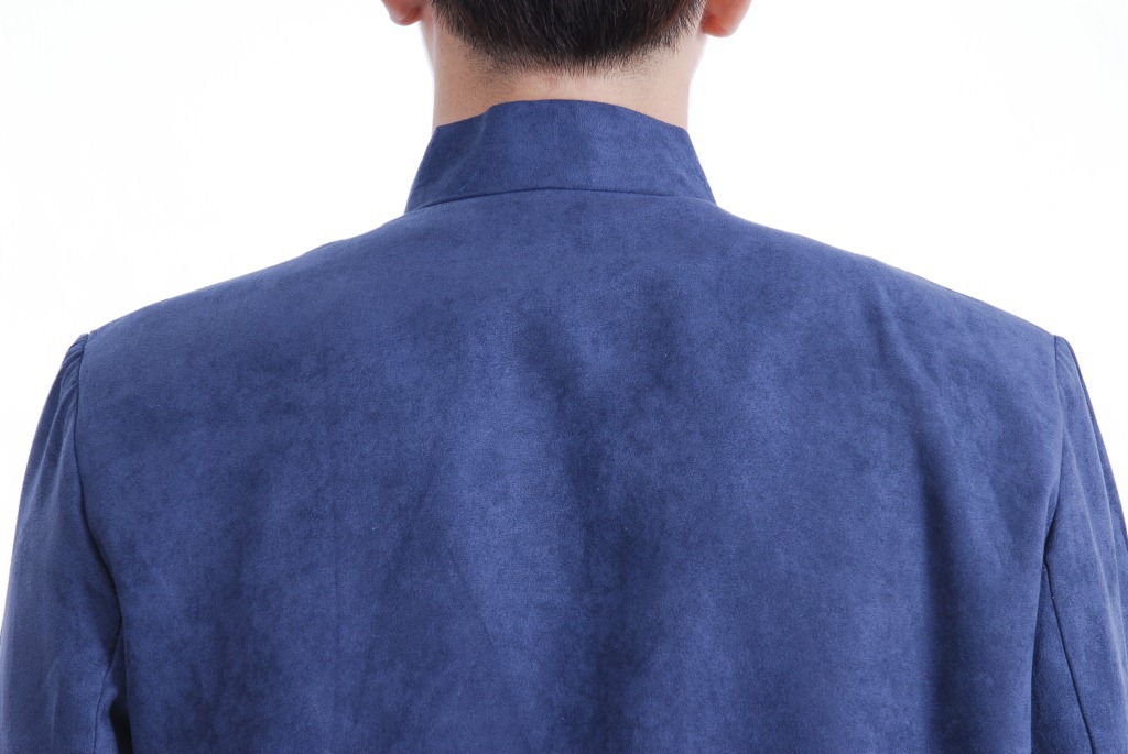 Pre-order ชุดจีน เสื้อจีนชาย แขนยาว สีน้ำเงิน