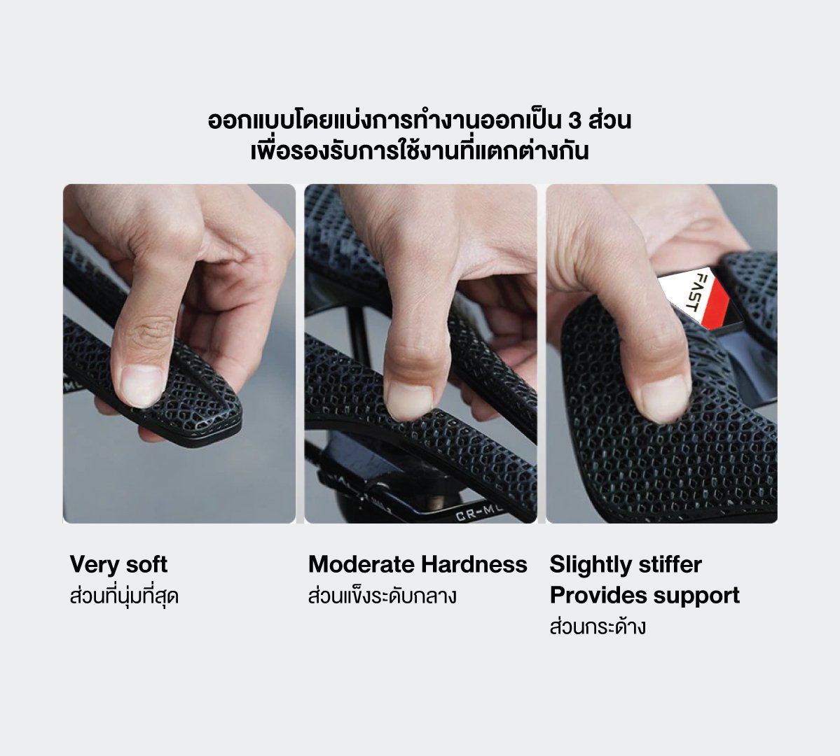 เบาะอานนั่ง FAST : 3D PRINTED SADDLE