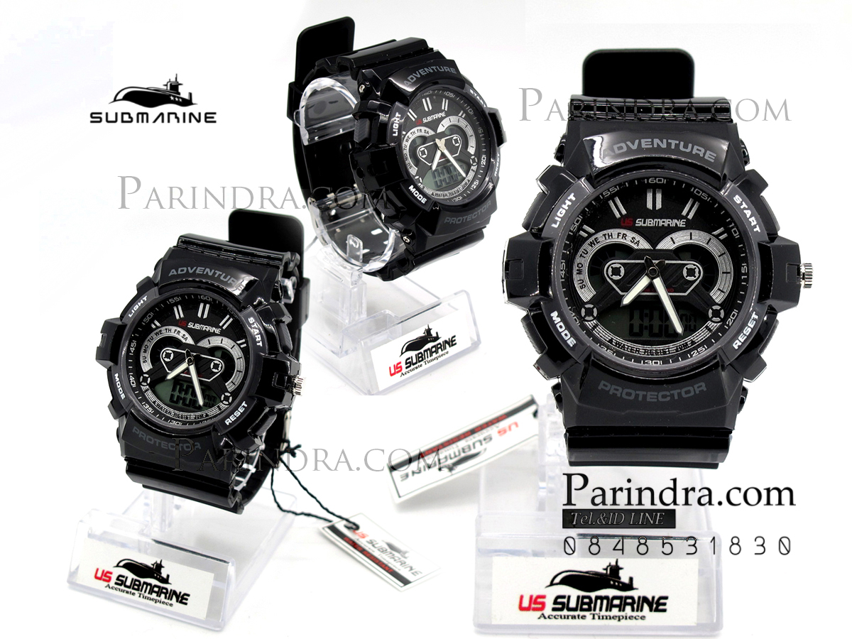 นาฬิกา US submarine TP3160M สีดำล้วน จอเทา