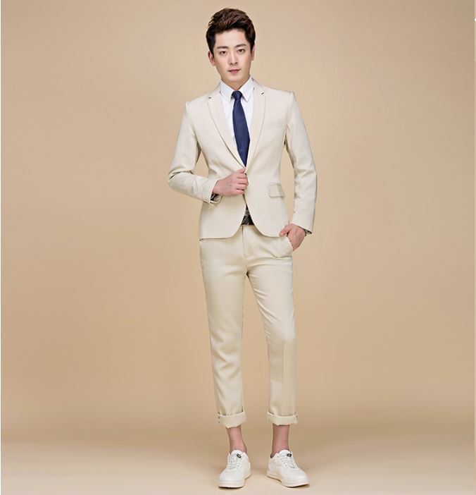 Pre-order ชุดสูทชาย สีสุภาพ สไตล์เกาหลี