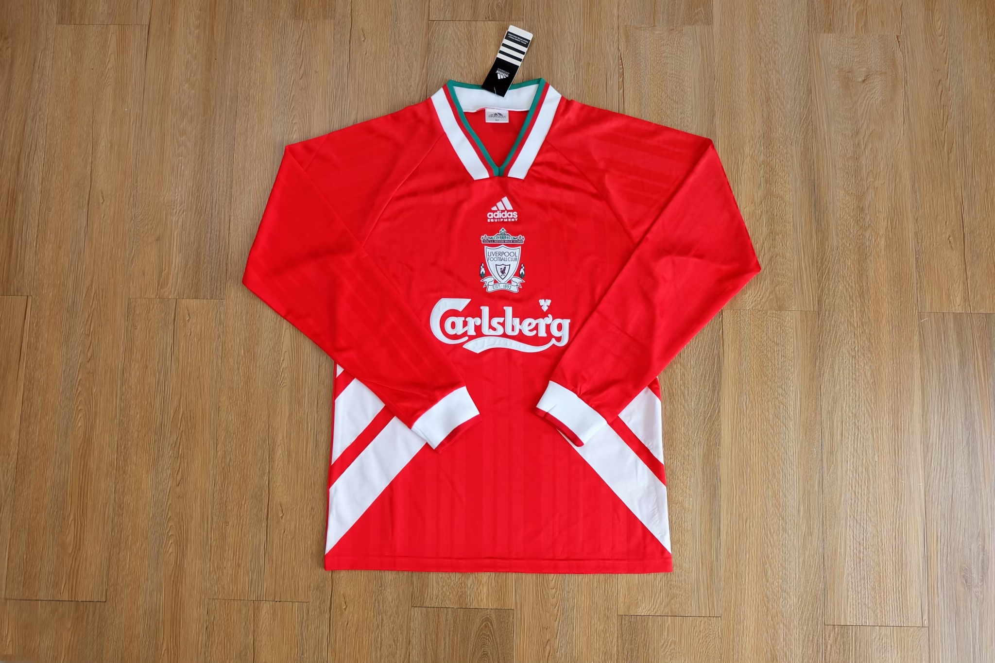 Liverpool 1993/94 Home Jersey เสื้อบอลย้อนยุคแขนยาว เสื้อแขนยาวลิเวอร์พูลย้อนยุค Carlsberg