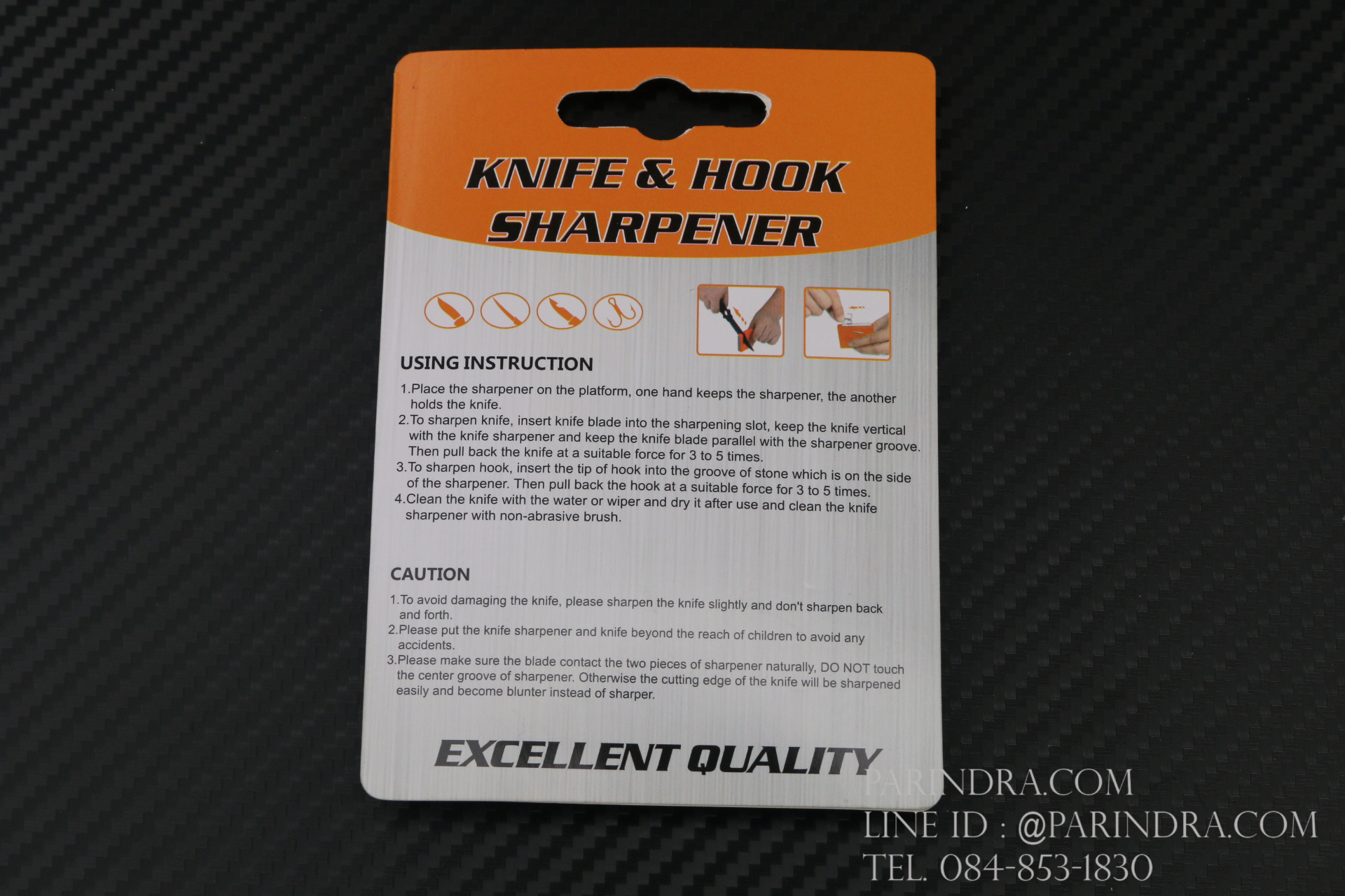 หินลับมีดแบบพกพา Knife & Hook Sharpener Rhino Brand NO.6652 (ของแท้)