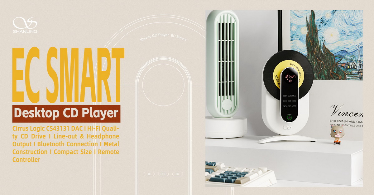 Shanling ECSmart เครื่องเล่น CD สุดล้ำ ชิป DAC CS43131 หัวอ่าน Sanyo DA11 รองรับ Bluetooth5.4 ประกันศูนย์ไทย