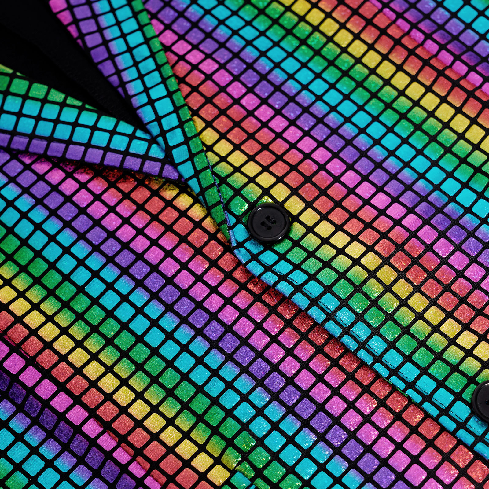 พร้อมเช่า ชุดสูทชาย สีรุ้ง แนวดิสโก้ แฟนซี Disco