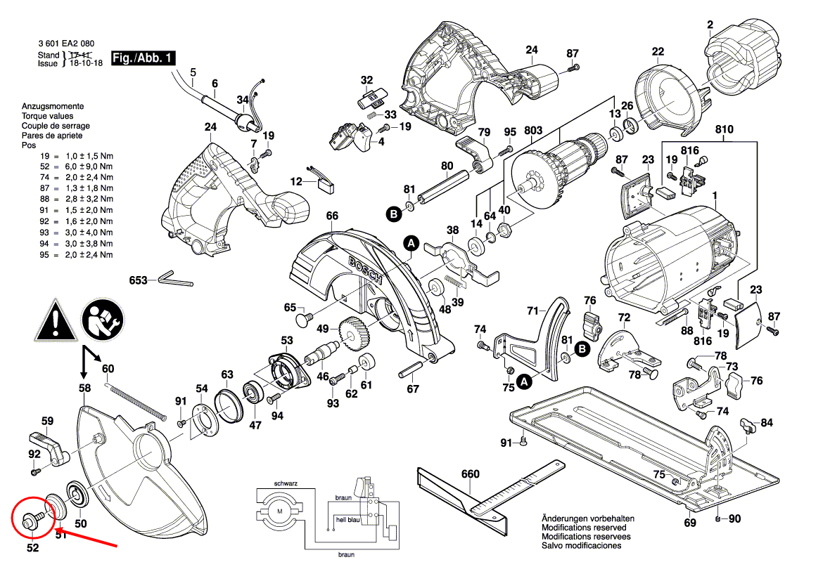 สกรูล็อค ใช้กับ เลื่อยวงเดือน GKS 235 Turbo (Bosch) Pn.1619P01634 (แท้) ##