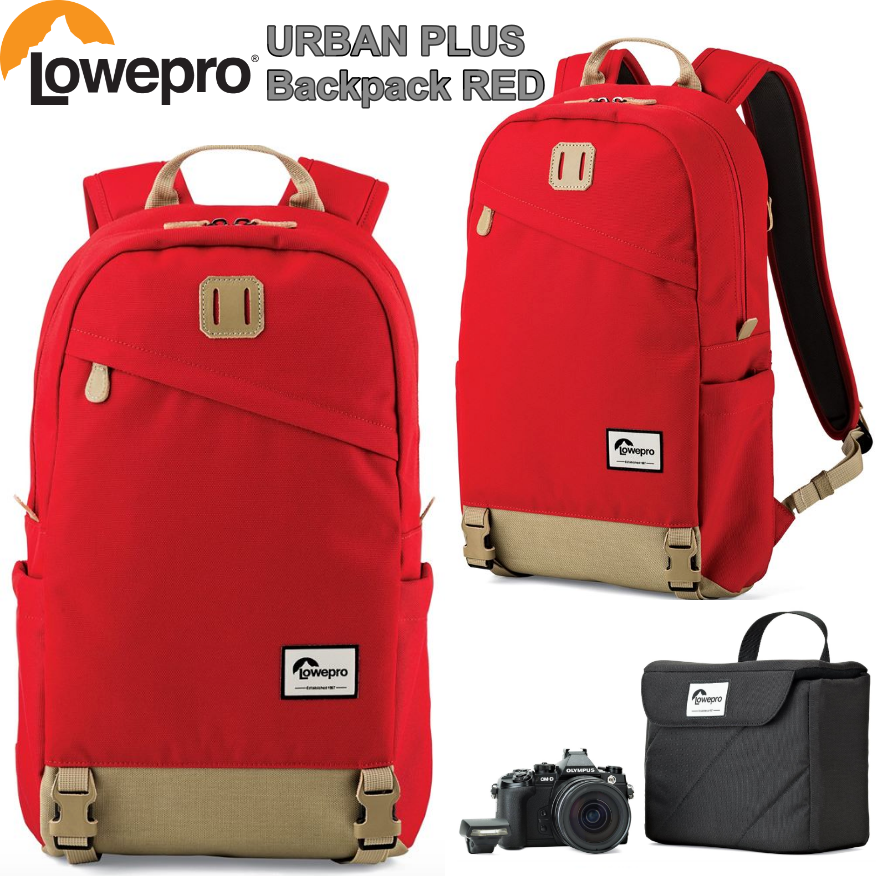 กระเป๋ากล้อง URBAN PLUS Backpack Lowepro RED กันน้ำ ของแท้ประกันศุนย์ 3ปี (ส่งฟรี)