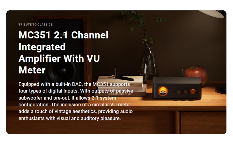 Fosi AudioMC351 DAC/AMP 2.1 แชนเนล พร้อม VU Meter และ Bluetooth กำลังขับสูง ให้เสียงอันยอดเยี่ยม ประกันศูนย์ไทย