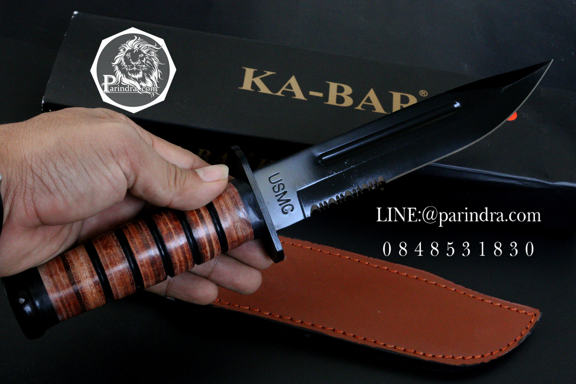 มีดเดินป่าใบตาย KA-BAR ใบตายสีดำ (OEM)