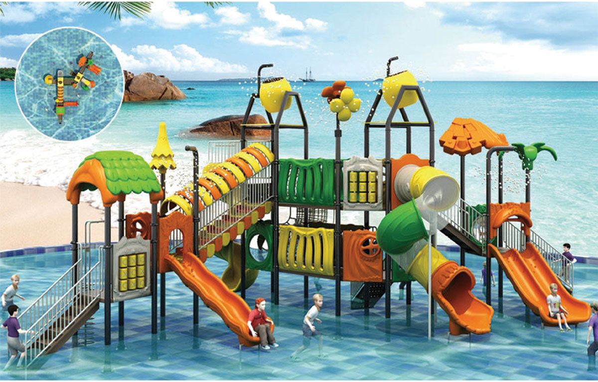 เครื่องเล่นสวนน้ำ ชุดสวนน้ำสกายวอล์ค