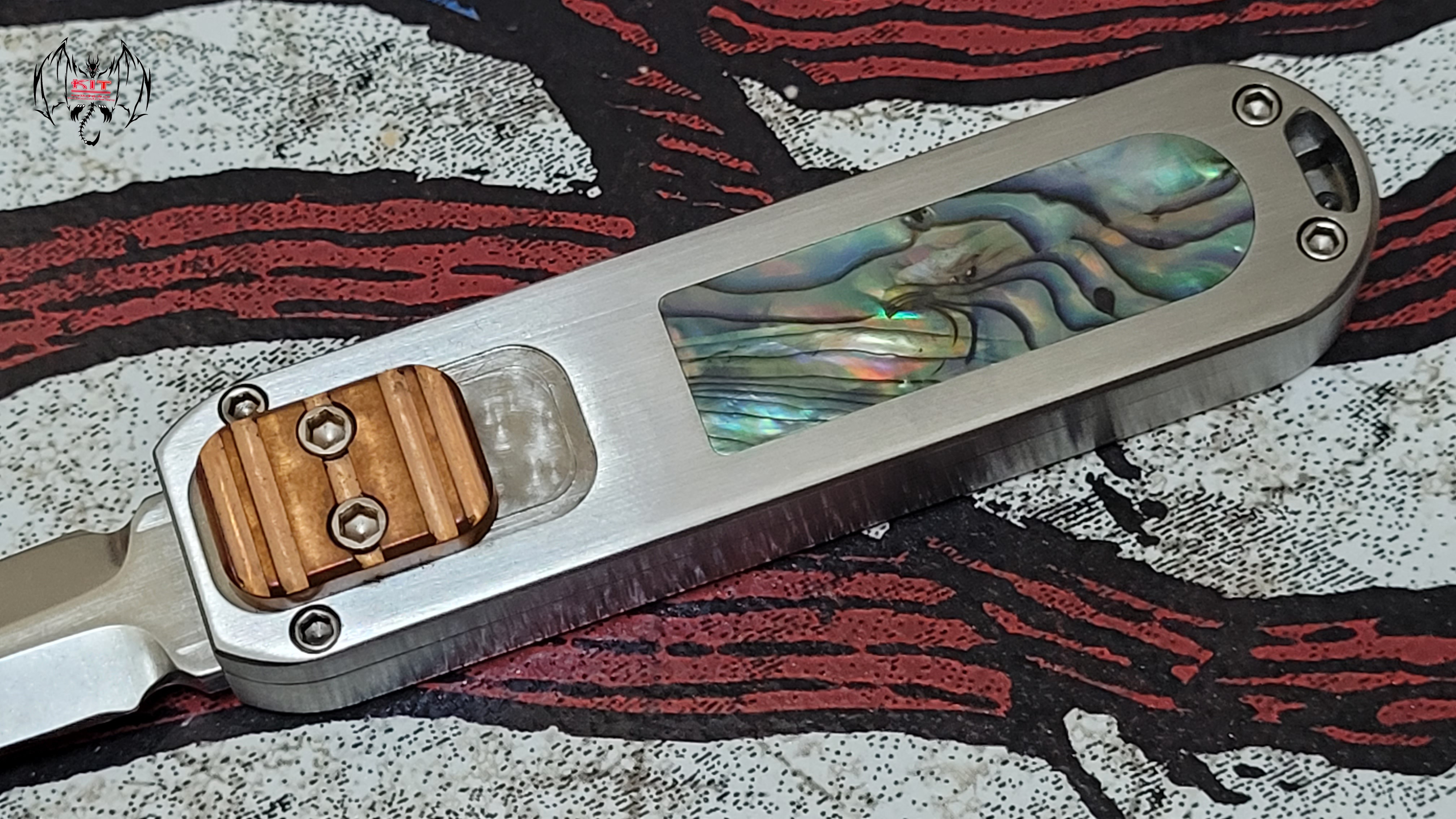 ARS 007 Dagger Satin Finish Handle 416 Stainless Steel Abalone Inlay Serial Number 001