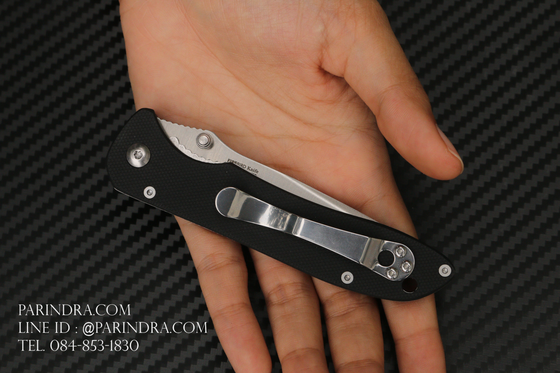 มีดพับ Ganzo รุ่น F714 สีดำ ปลายมีดทันโตะ Tanto ของแท้ 100%